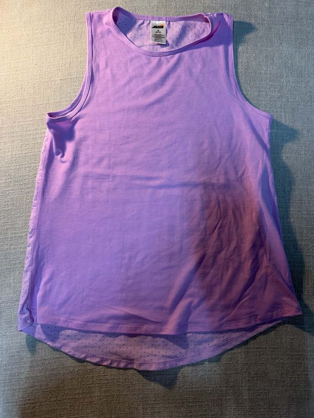 Avia Women's Perforated Athletic Tank Top Lavender Size M